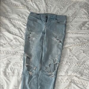 Distressed Light Blue Jeans